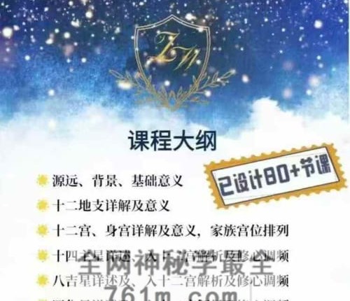 F257绽放星空能量从零基础到紫微斗数解读师视频100 集