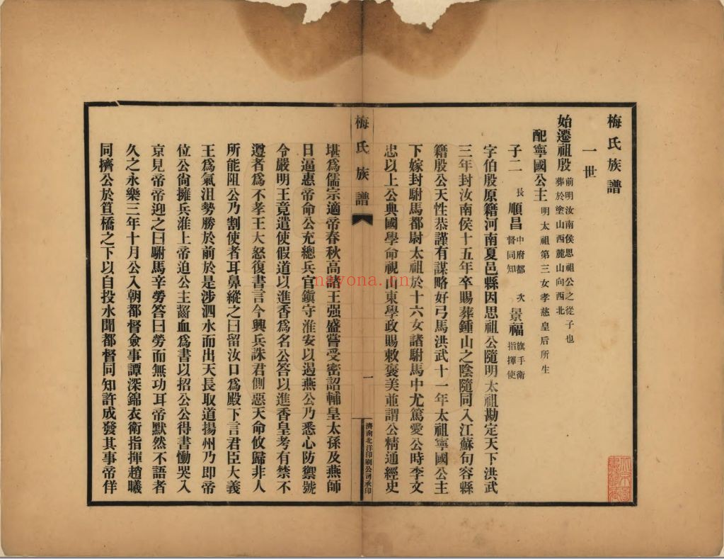 梅氏宗谱族谱(中华寻根网)共3册