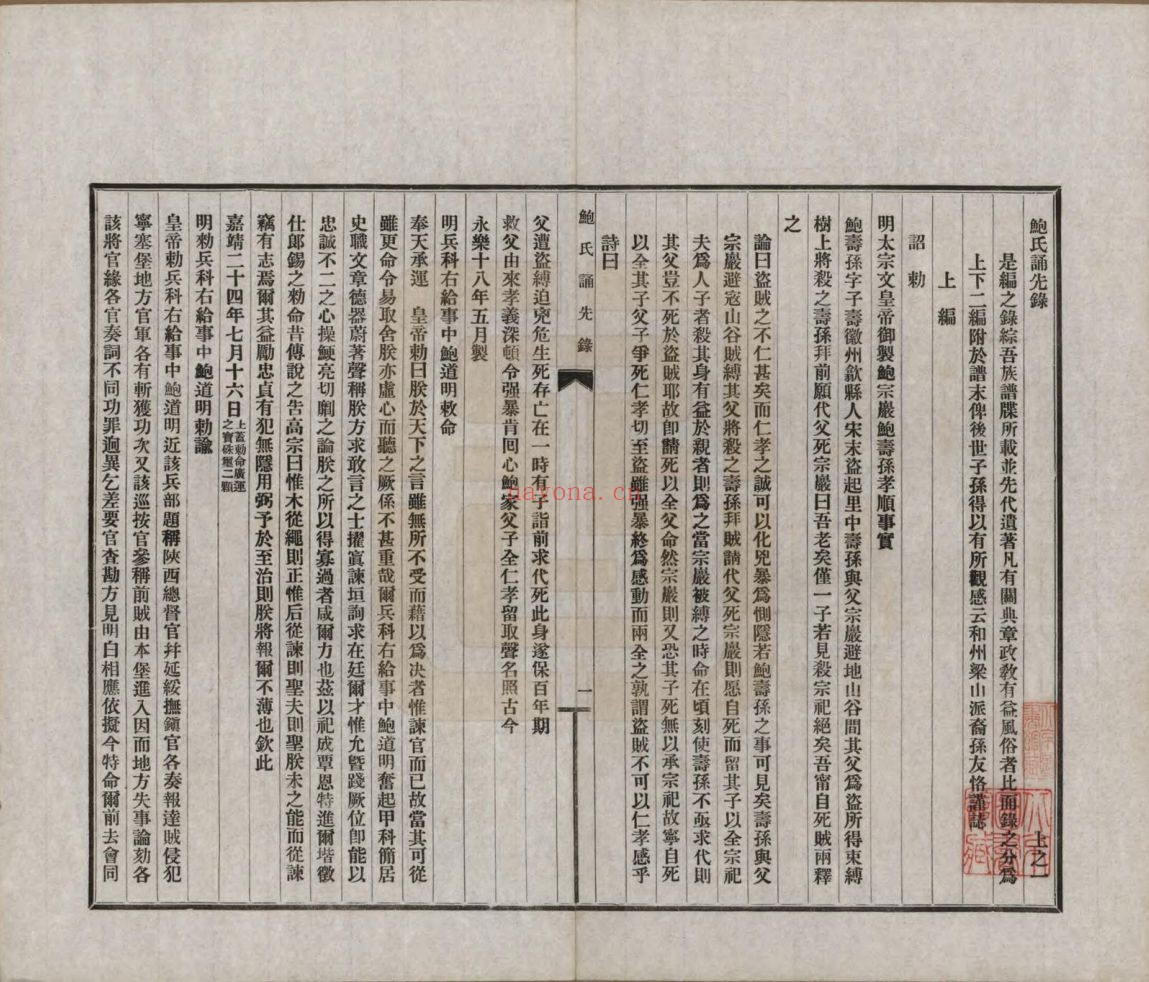 鲍氏宗谱族谱(中华寻根网)共6册