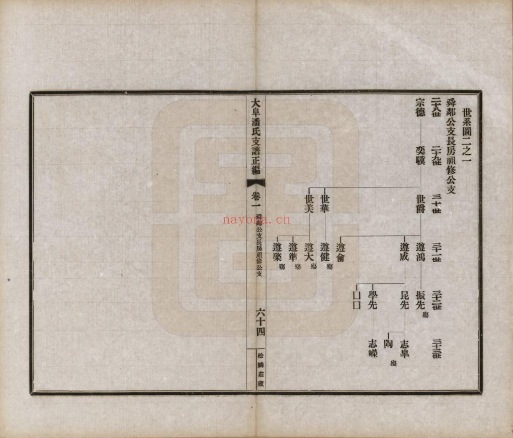 潘氏宗谱族谱(中华寻根网)共20册