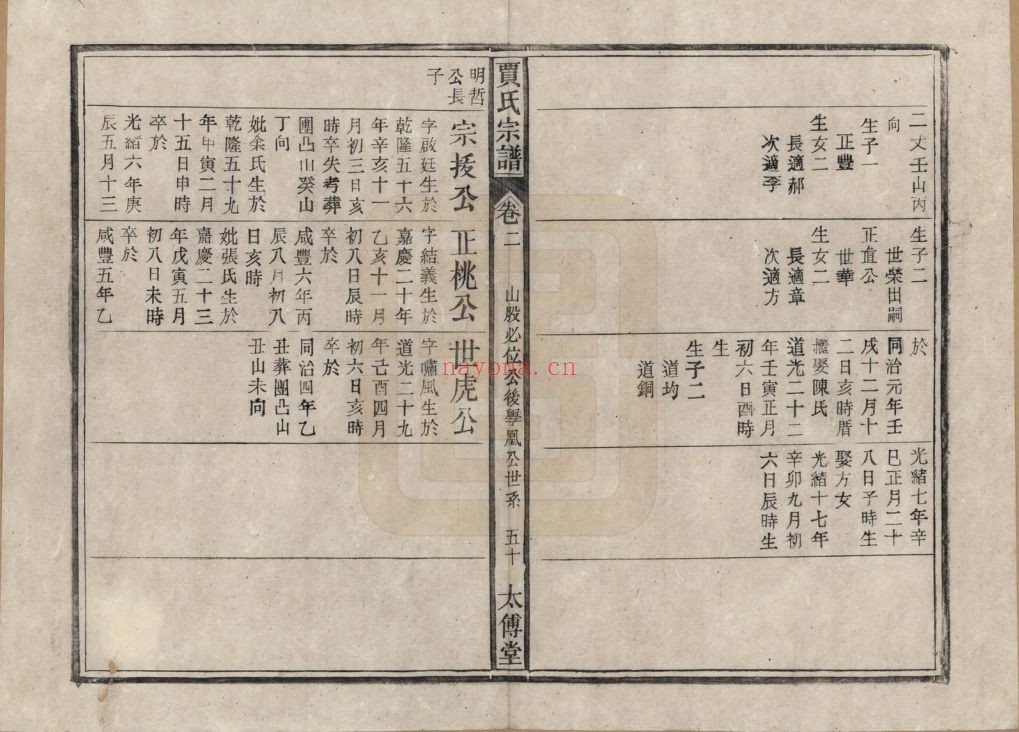 贾氏宗谱族谱(中华寻根网)共5册