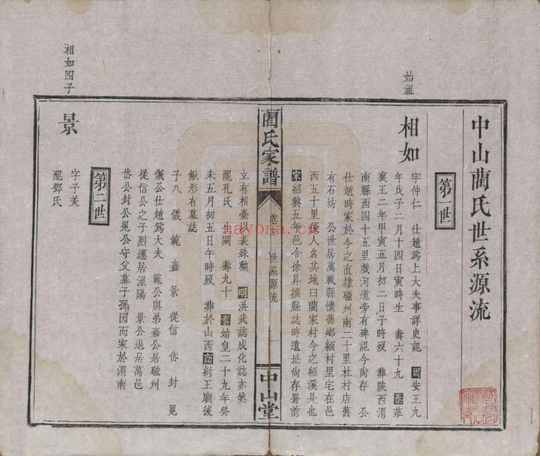 蔺氏宗谱族谱(中华寻根网)共2册