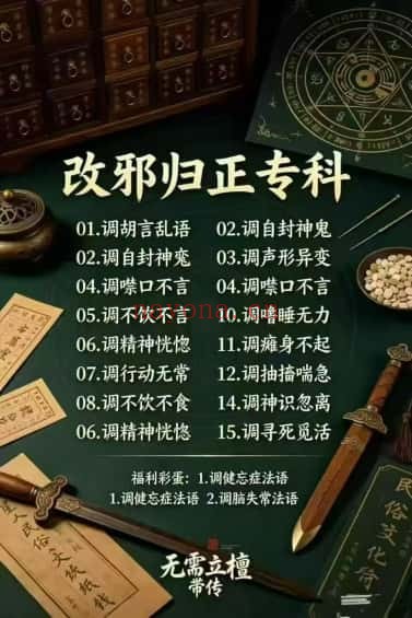 沐玄源改邪归正专科音频+课件 道家秘法