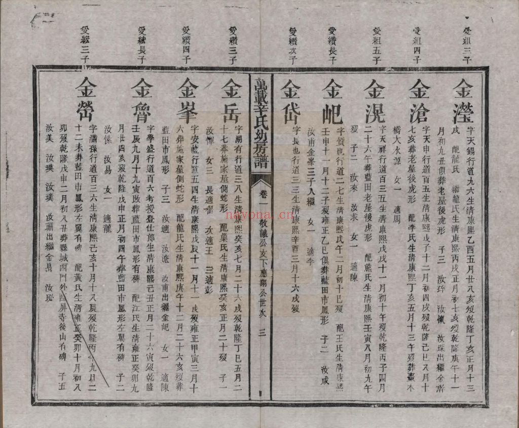 江西万载辛氏幼房谱(中华寻根网)共8卷
