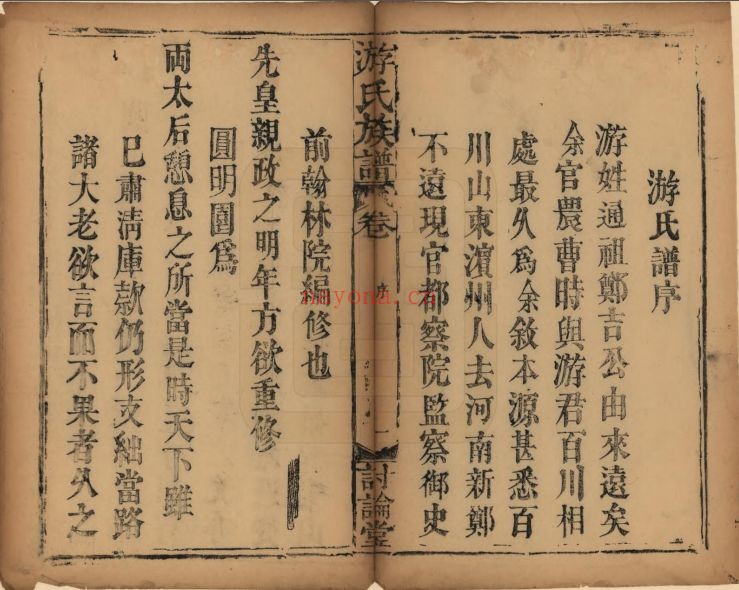 游氏宗谱族谱(中华寻根网)共2册