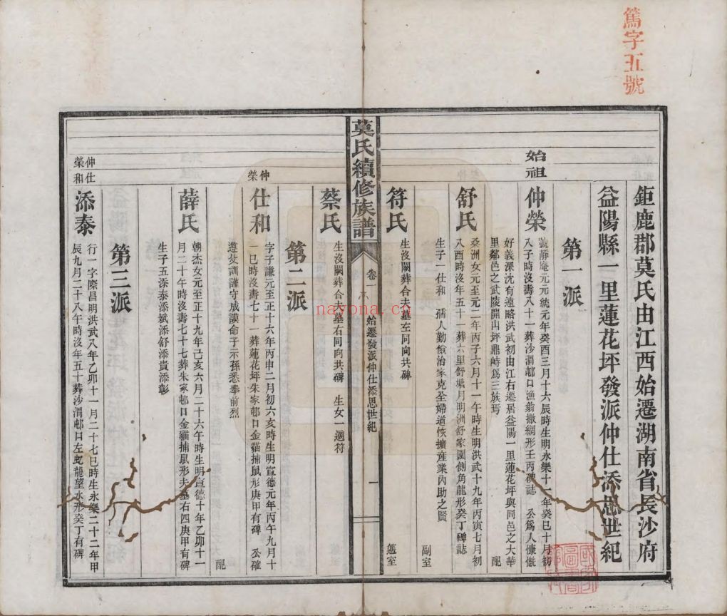 湖南益阳.莫氏续修族谱（四修）(中华寻根网)共18卷