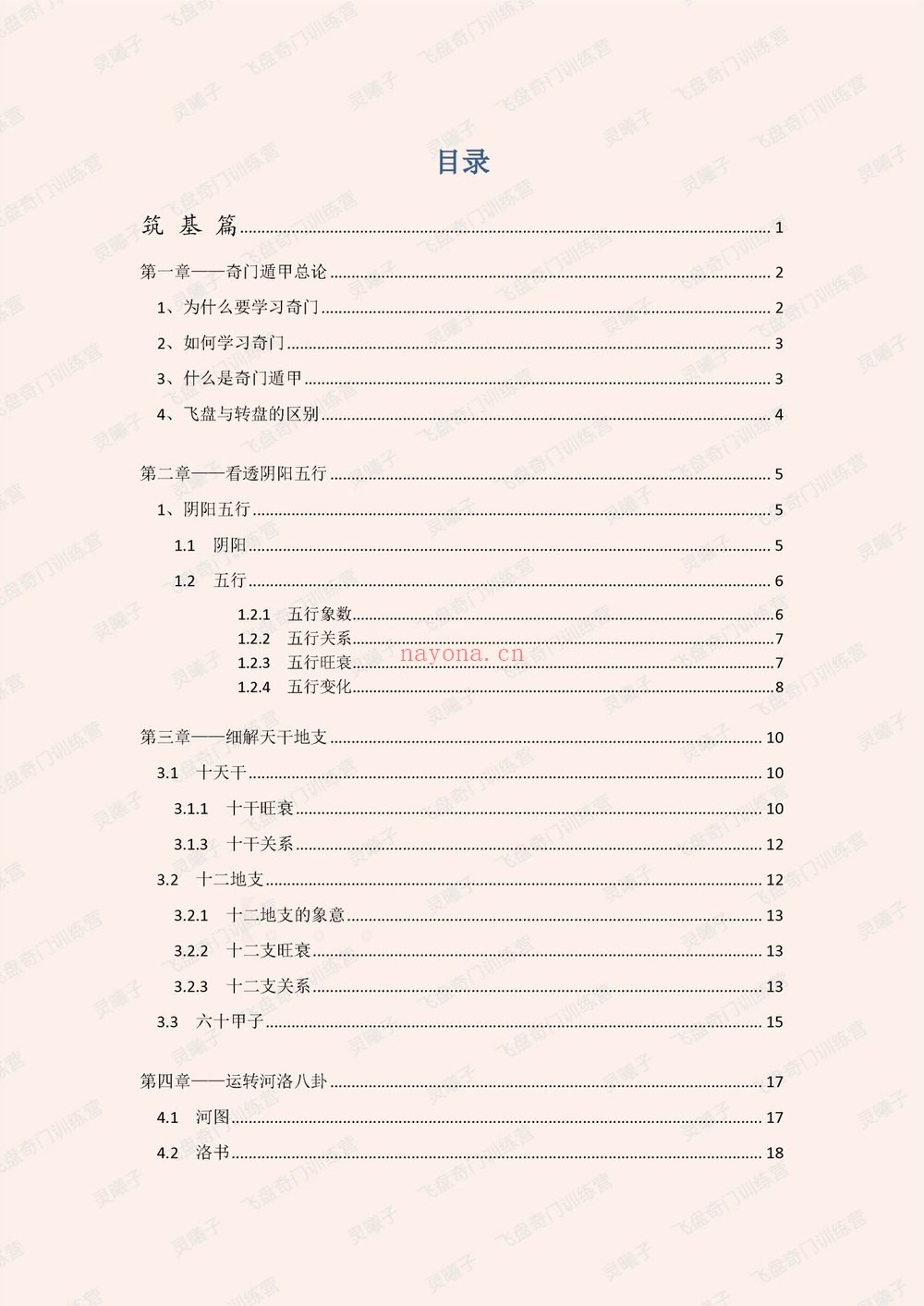 灵曦子《飞盘奇门遁甲教材 鸣法奇门内部资料+新增灵曦子遁甲视频》PDF电子书（441页）