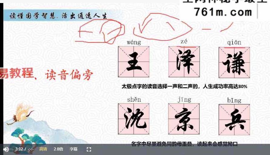 泽谦《姓名学》9集视频