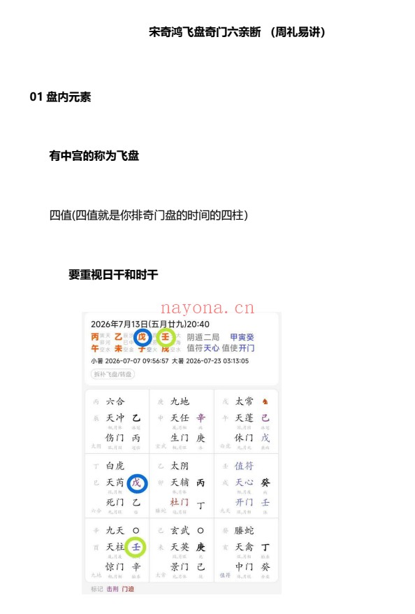 宋奇鸿宋氏飞盘体系飞盘奇门六亲断内部资料PDF 飞盘奇门