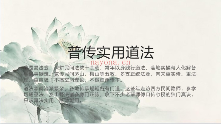 易法玄普传实用道法PDF 道家秘法