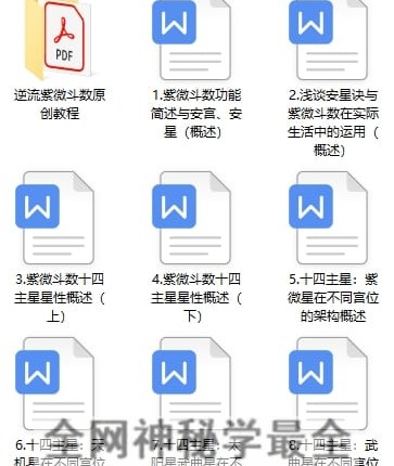 F258逆流小筑紫微斗数第二三期和第四期系统班大合集上课文档电子版