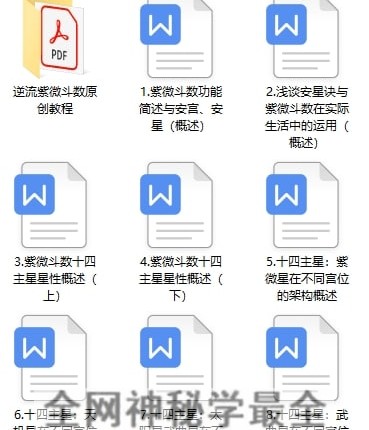 F258逆流小筑紫微斗数第二三期和第四期系统班大合集上课文档电子版