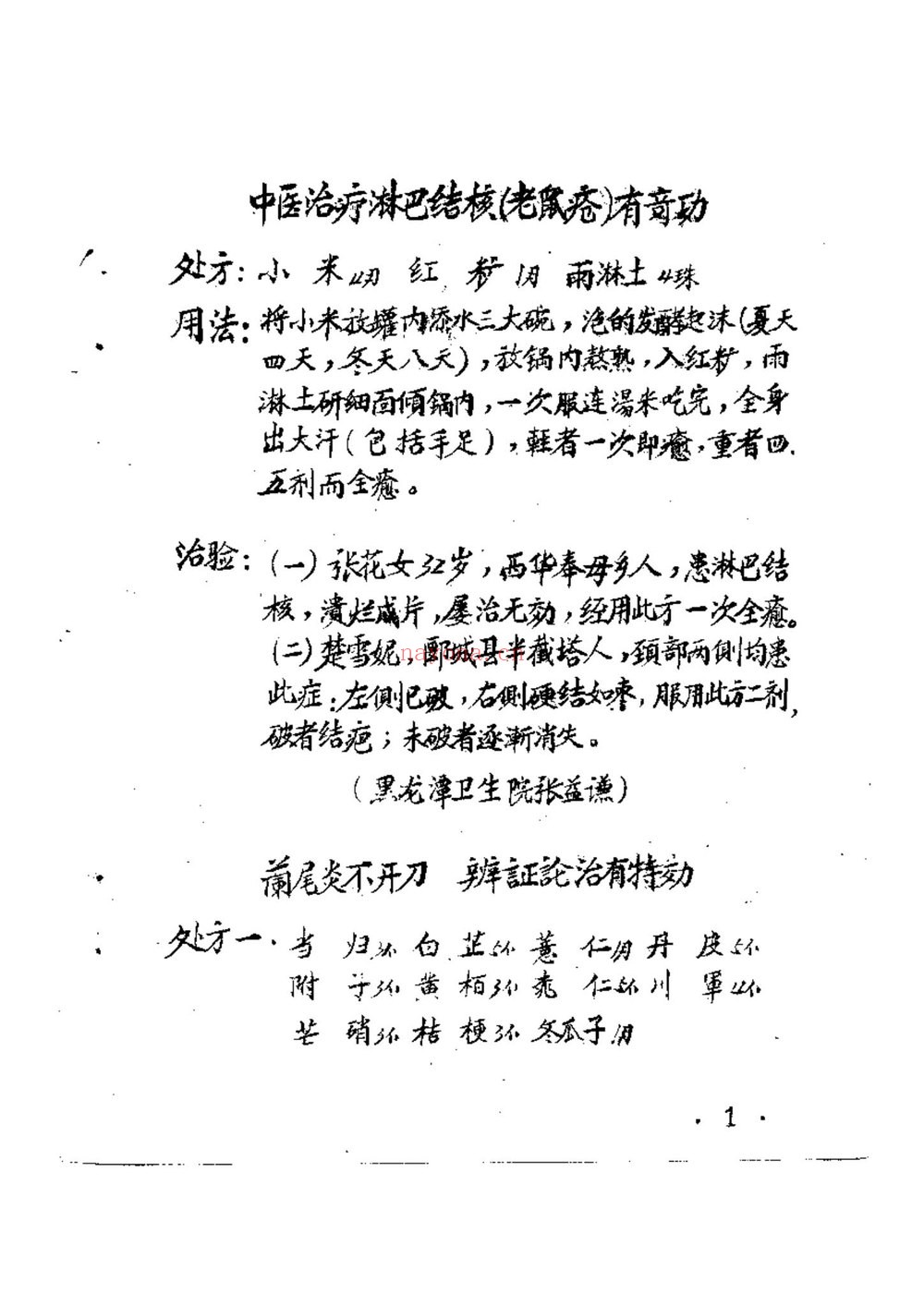 《50年代手抄本百试百验祖传秘方 袁伟》