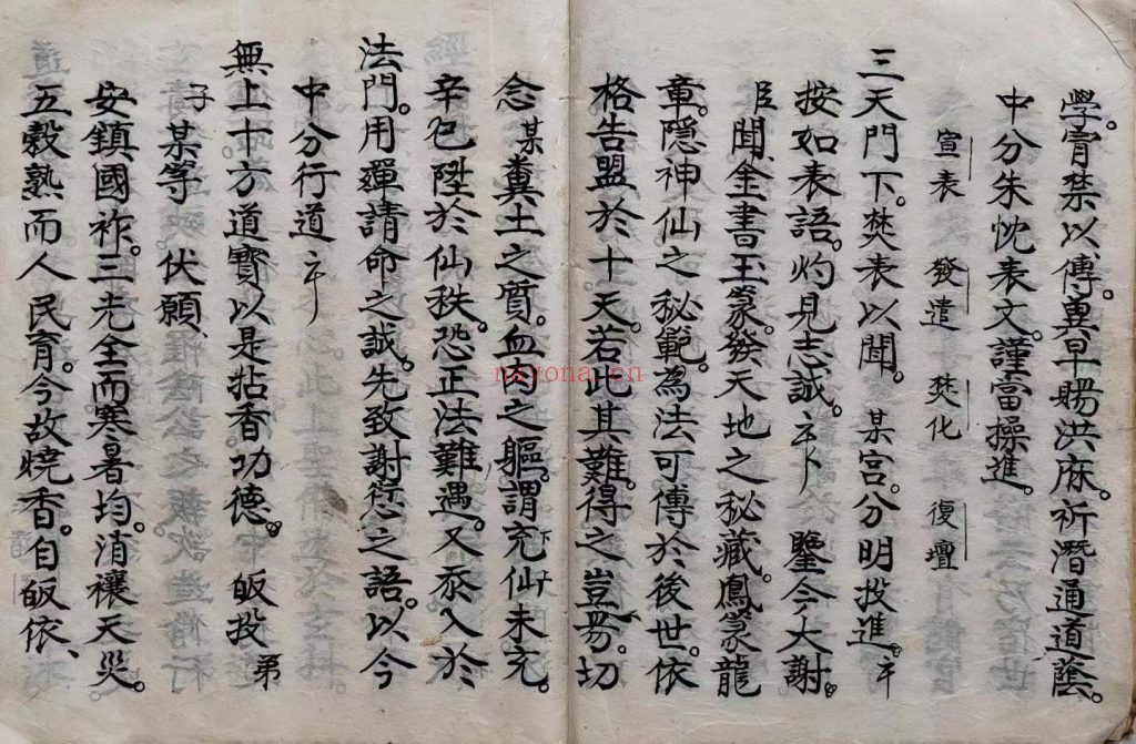 《天师传度科·正一传度中分进表金科》