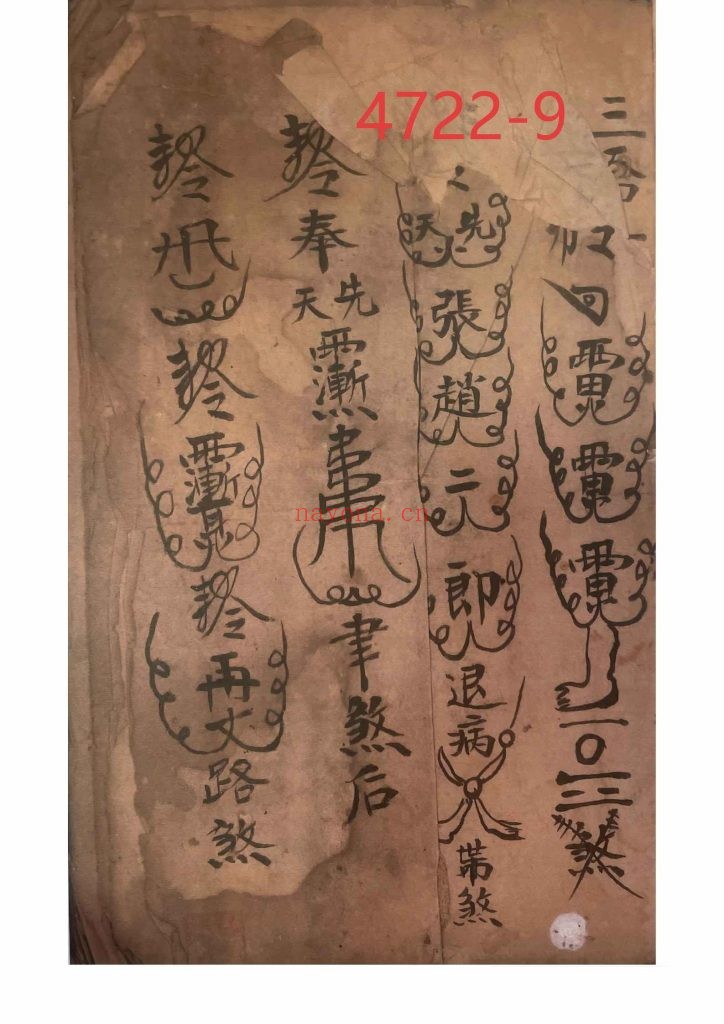 《梅山秘传五猖退病符法》