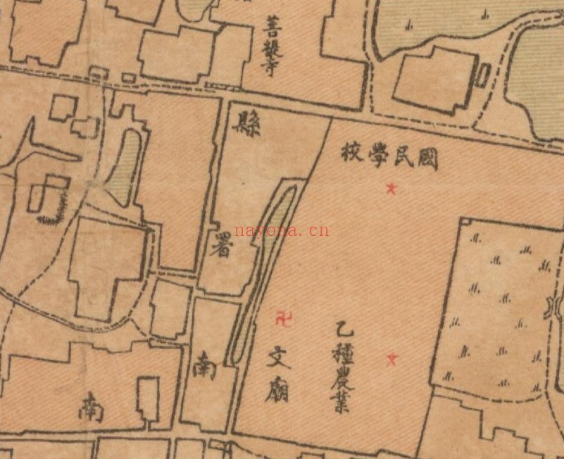 1921年江苏《涟水县城厢图》