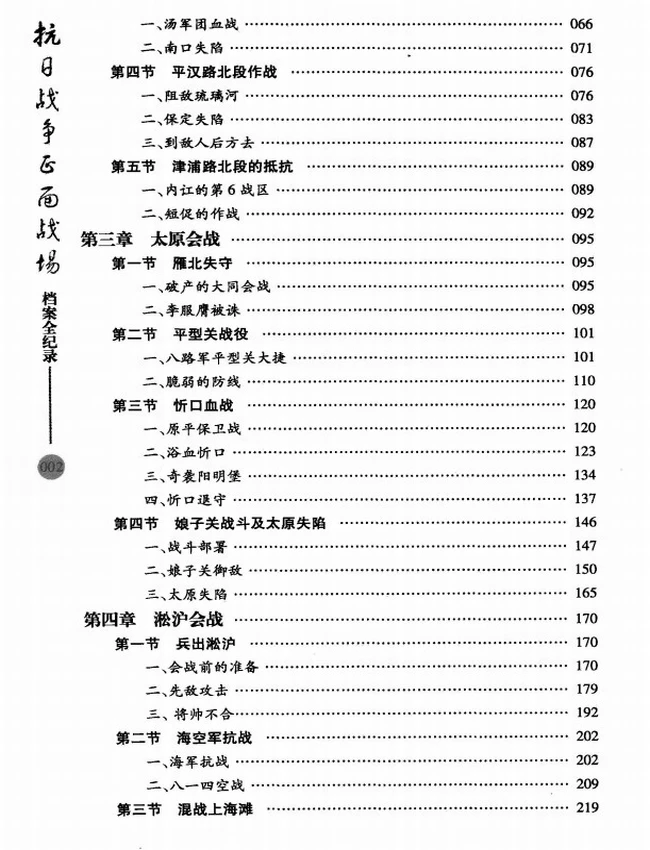 抗日战争正面战场档案全纪录 上中下