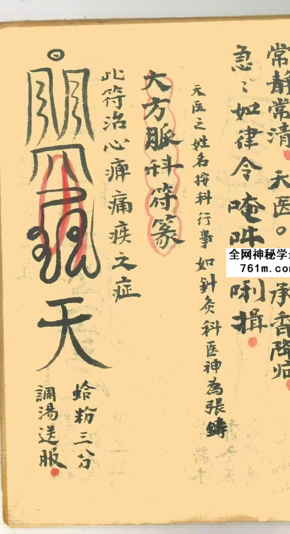 《天医神书符篆》27双页古代道医治病秘术
