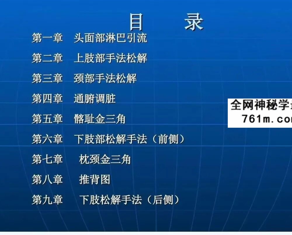 哲龙 金三角按摩手法 视频+配套资料