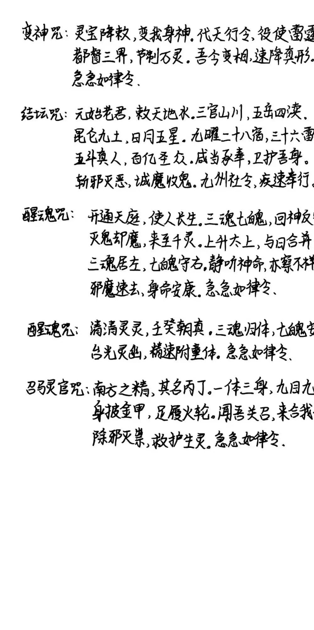 西南清微《玉京雷坛法本》94页