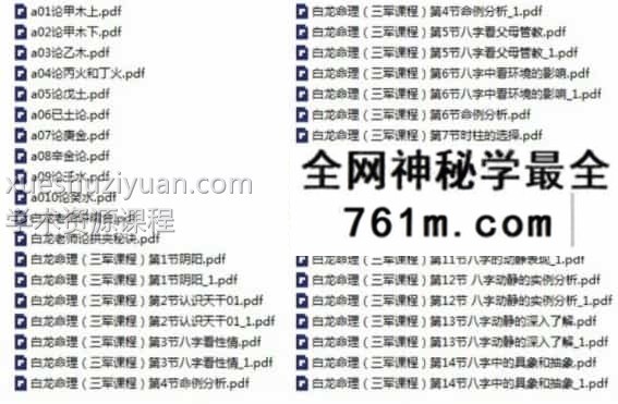 白龙八字象法命理基础课程+提高班课程合集 较多音频+资料