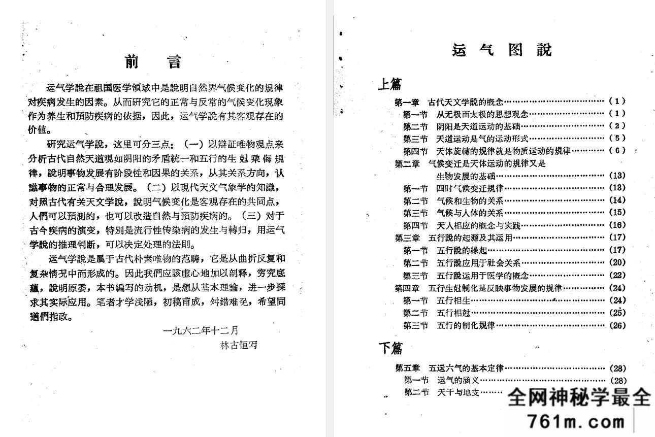 运气图说 福建中医学院林古恒编