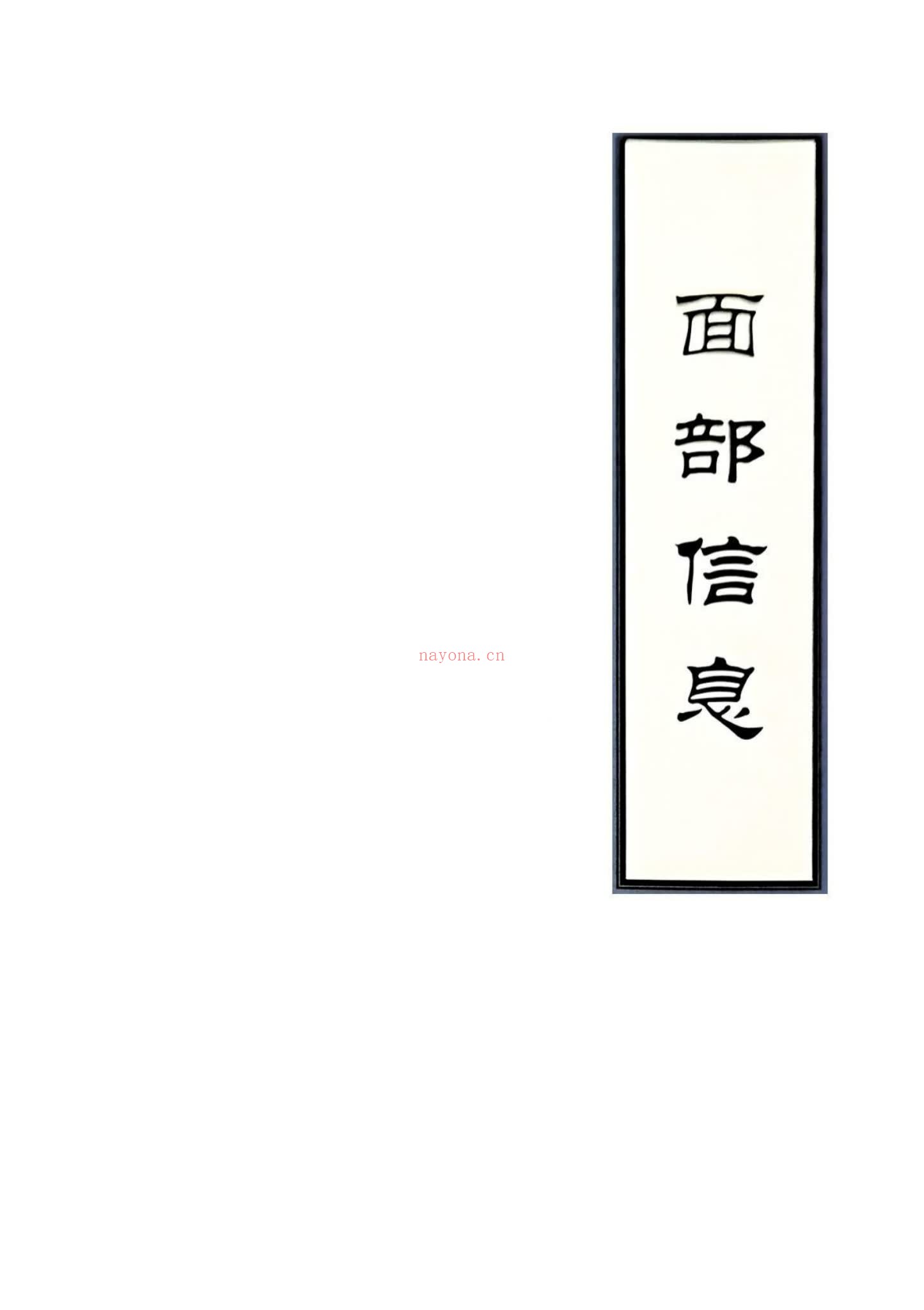 高栓祥《面部信息》PDF电子书（167页）