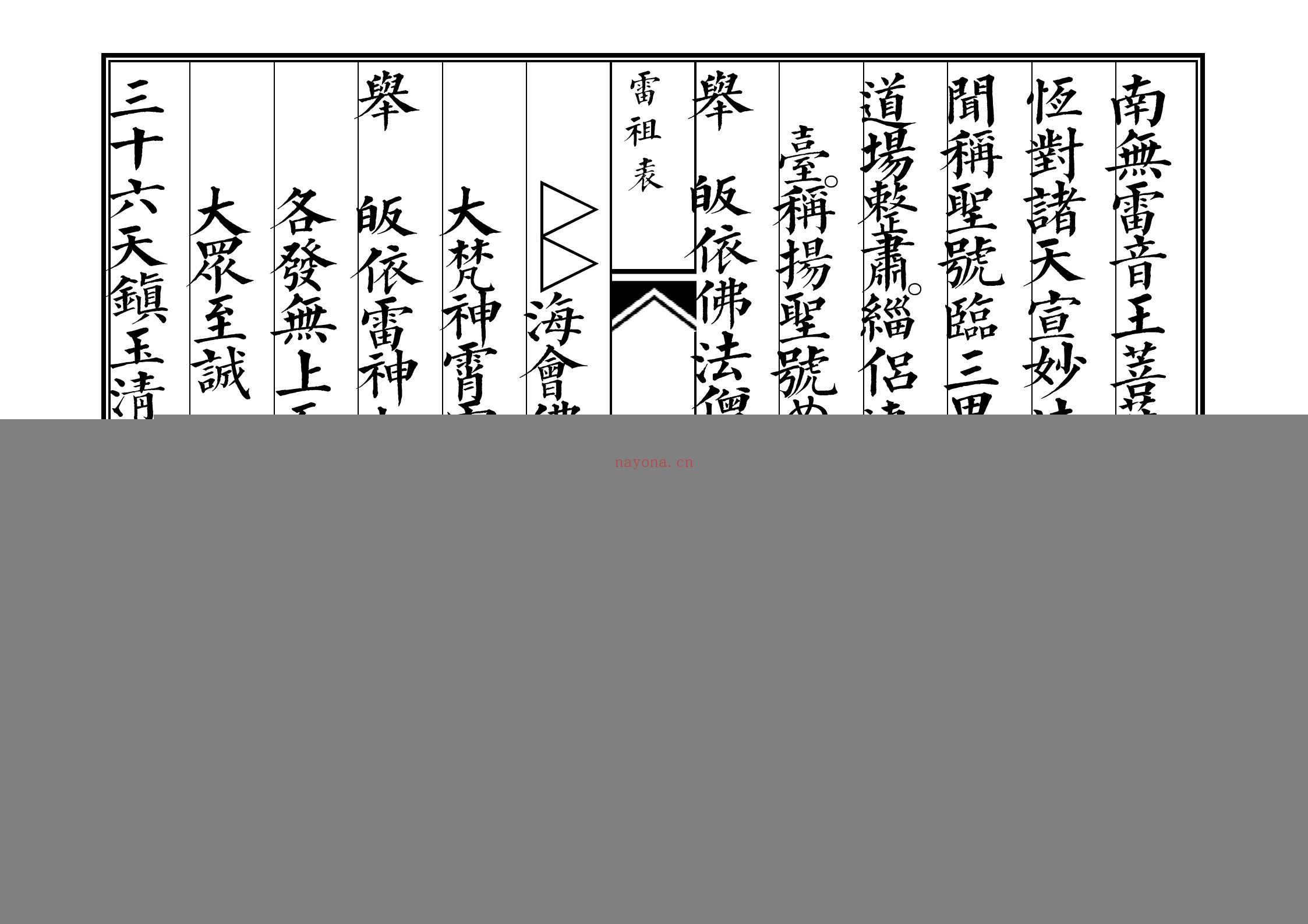 佛教雷神表