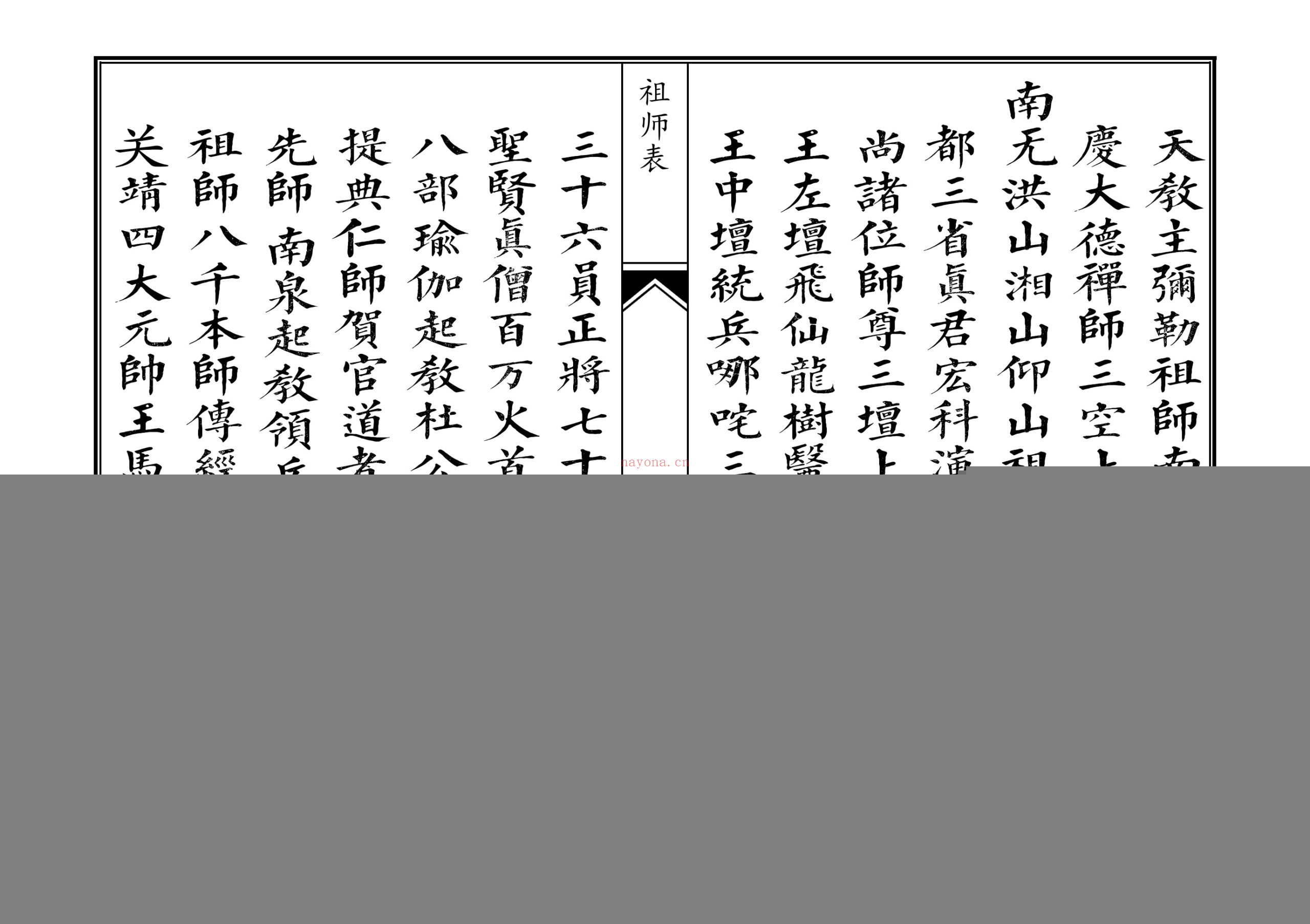 佛门祖师表
