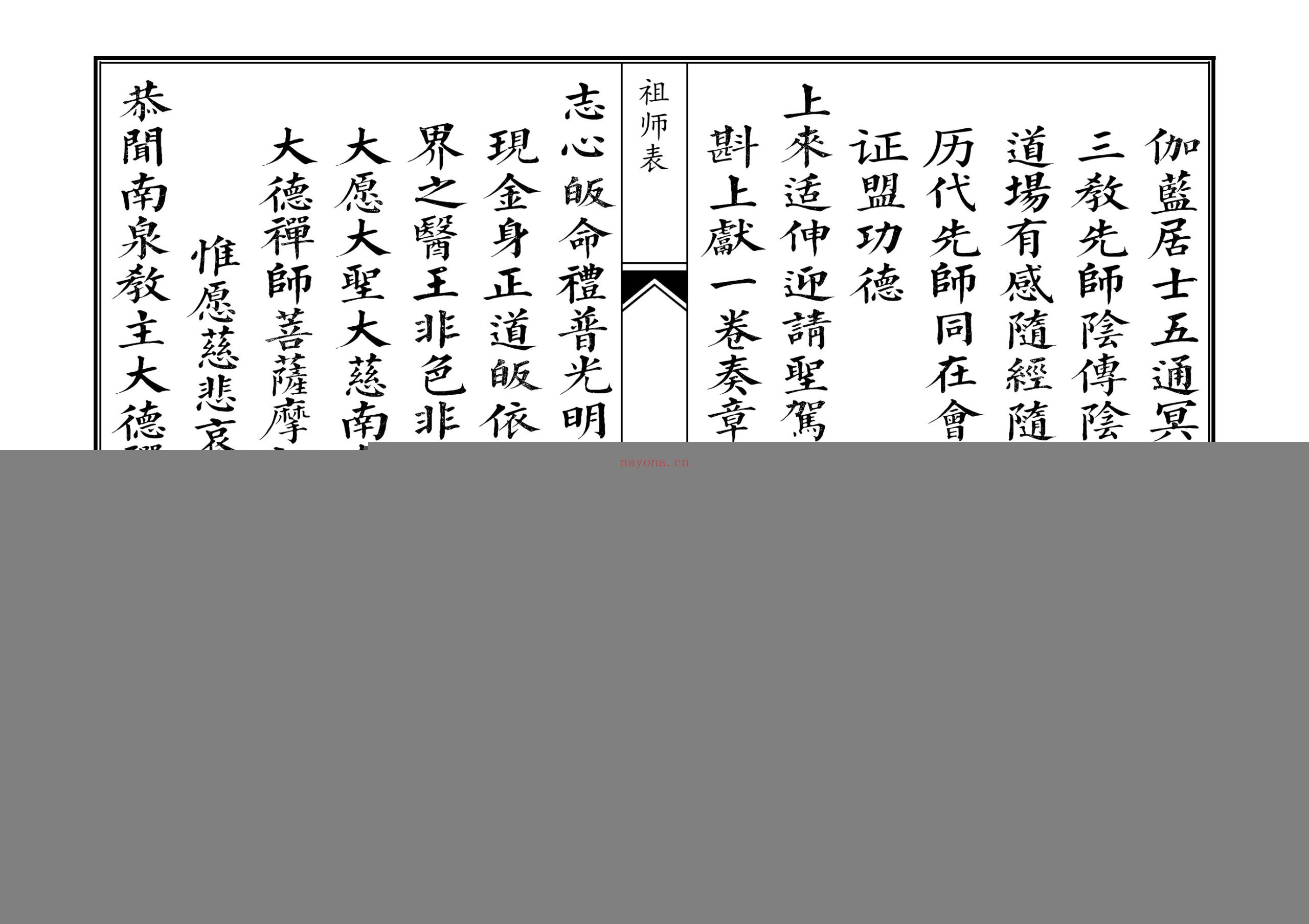 佛门祖师表