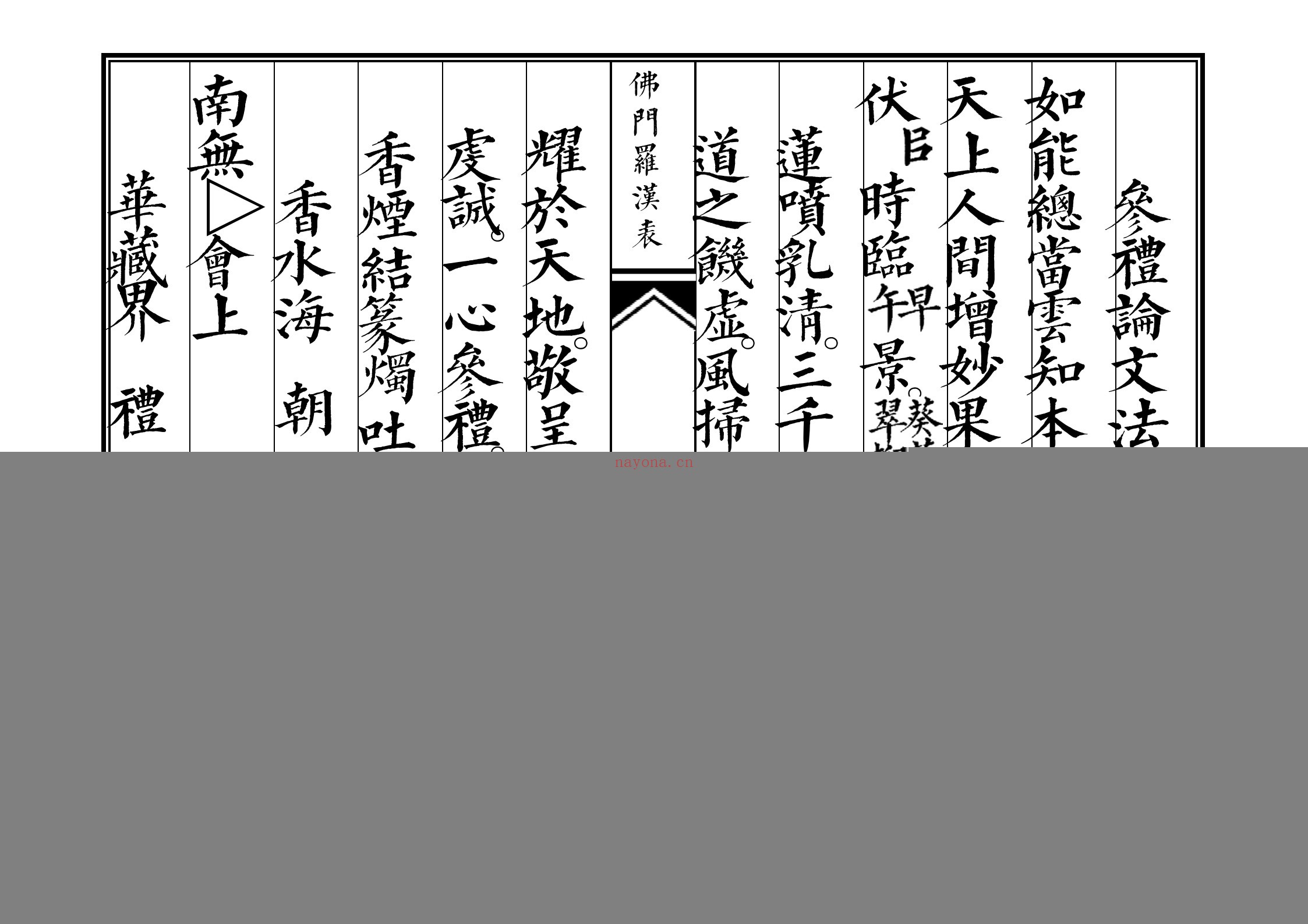 罗汉表