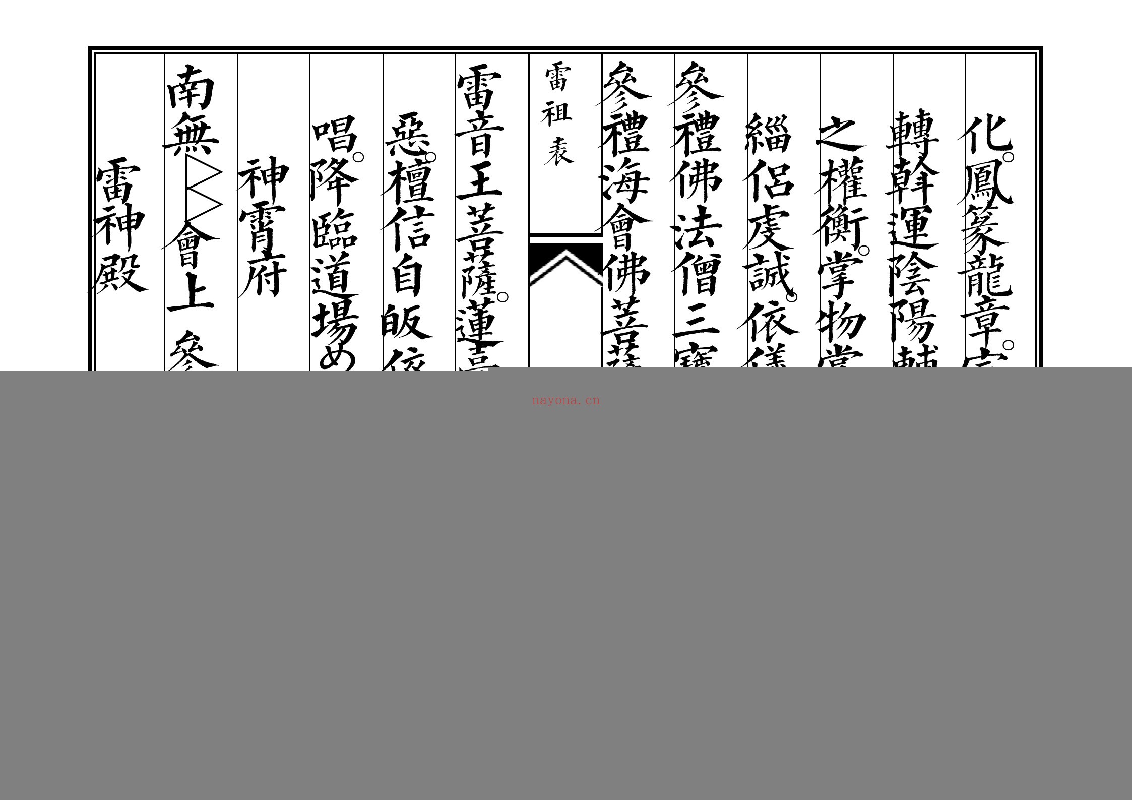 佛教雷神表
