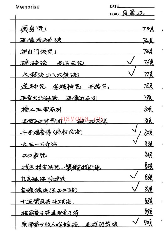民间秘法华光法术笔记手稿64双页128页PDF