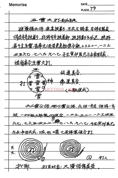 民间秘法华光法术笔记手稿64双页128页PDF