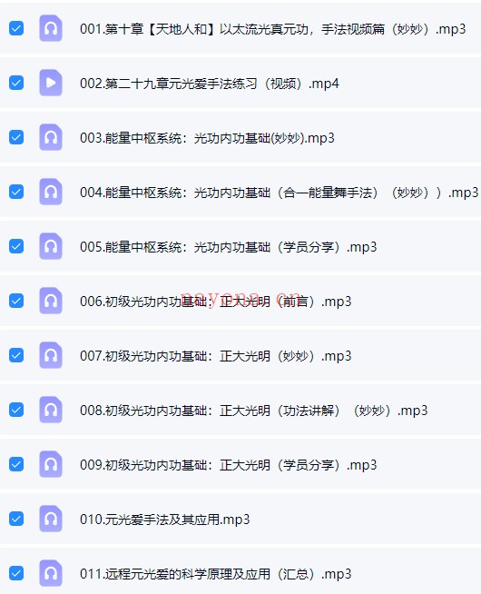 妙妙《元光爱高维技术：远程元光爱的学习和应用》音频课22集 - 世有网-专业国学易学古籍资源库
