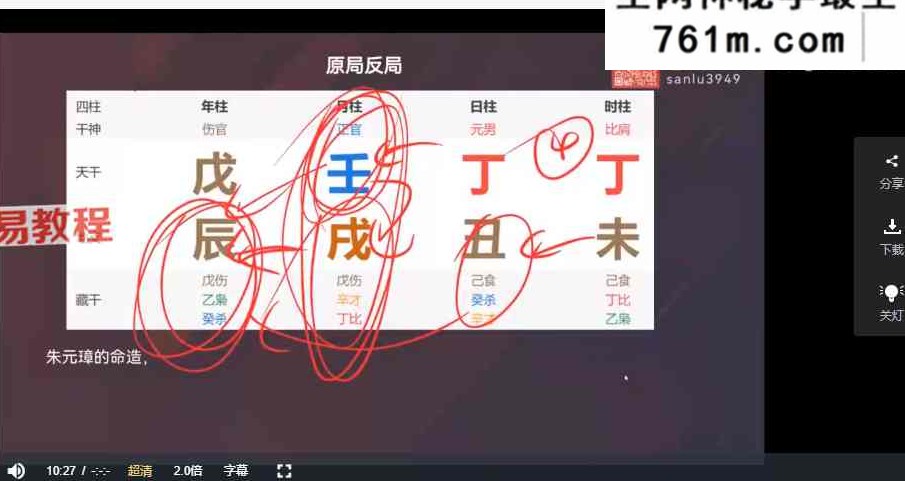 钱雷 传统四柱八字从入门到放弃（理法）视频27集