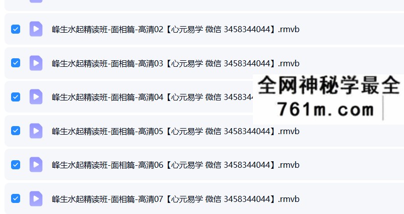 苏民峰 峰生水起精读班 面相篇30集+掌相篇24集