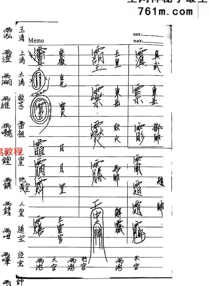 西南清微《玉京雷坛法本》94页