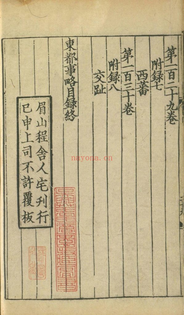 东都事略. 一百三十卷. 南宋. 王称撰. 南宋绍熙年间四川眉山程舍人宅刊本 681M（台北国家图书馆藏本）2.47G（日本宫内厅书陵部藏本） 爱古籍