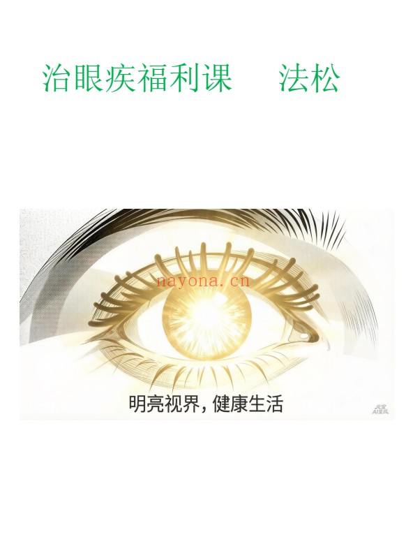 法松治眼疾专题视频+文档 道家秘法