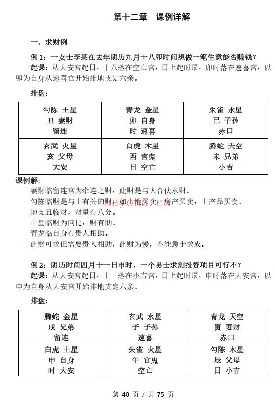 《小六壬马前课》81页
