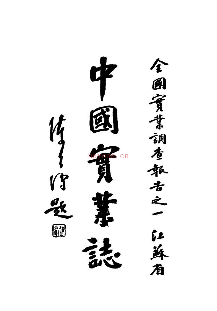 中国实业志，全国实业调查报告之一 江苏省_实业部国际贸易局_民国22年【1933年】