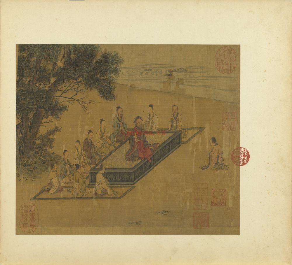 御注孝经. 一卷. 附孝经音略. 唐玄宗. 注. 北宋时期刊本 33.1M 孝经图册. 宋高宗书. 马和之绘. 绢本设色. 台北故宫博物院藏 162M 爱古籍