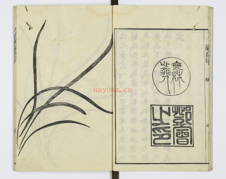 兰花百咏.明.邓会.1660年序.日本元禄七年1694年京都古川氏刊本.197M 爱古籍
