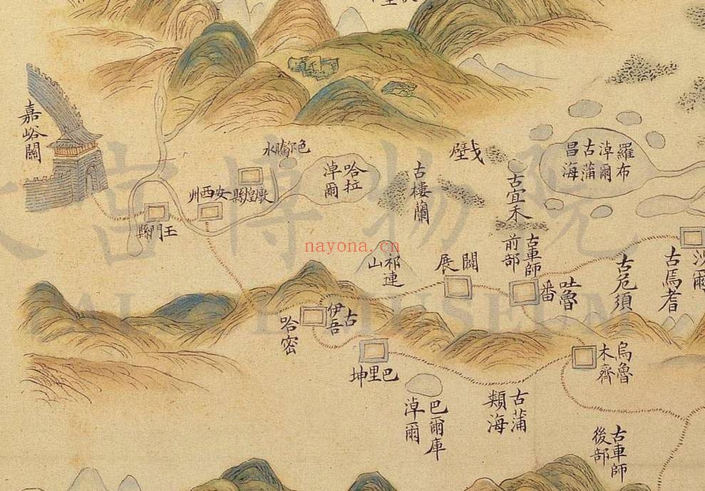 新疆图说.19幅.清后期彩绘本.90M 爱古籍