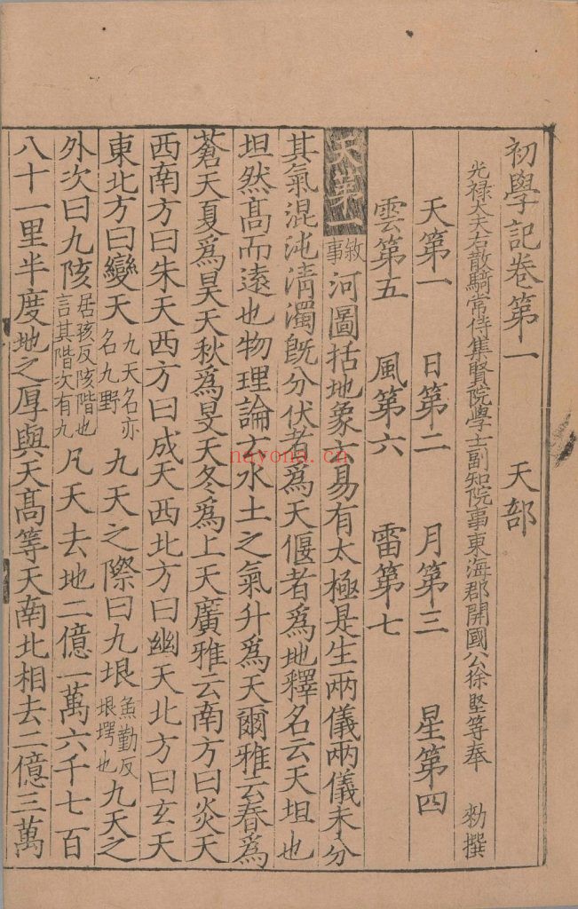 初学记. 三十卷. 唐. 徐坚等奉敕撰. 宋绍兴十七年东阳崇川余四十三郎宅刊本1.73G 赠2.21G(明嘉靖十年锡山安国桂坡馆刊本) 爱古籍