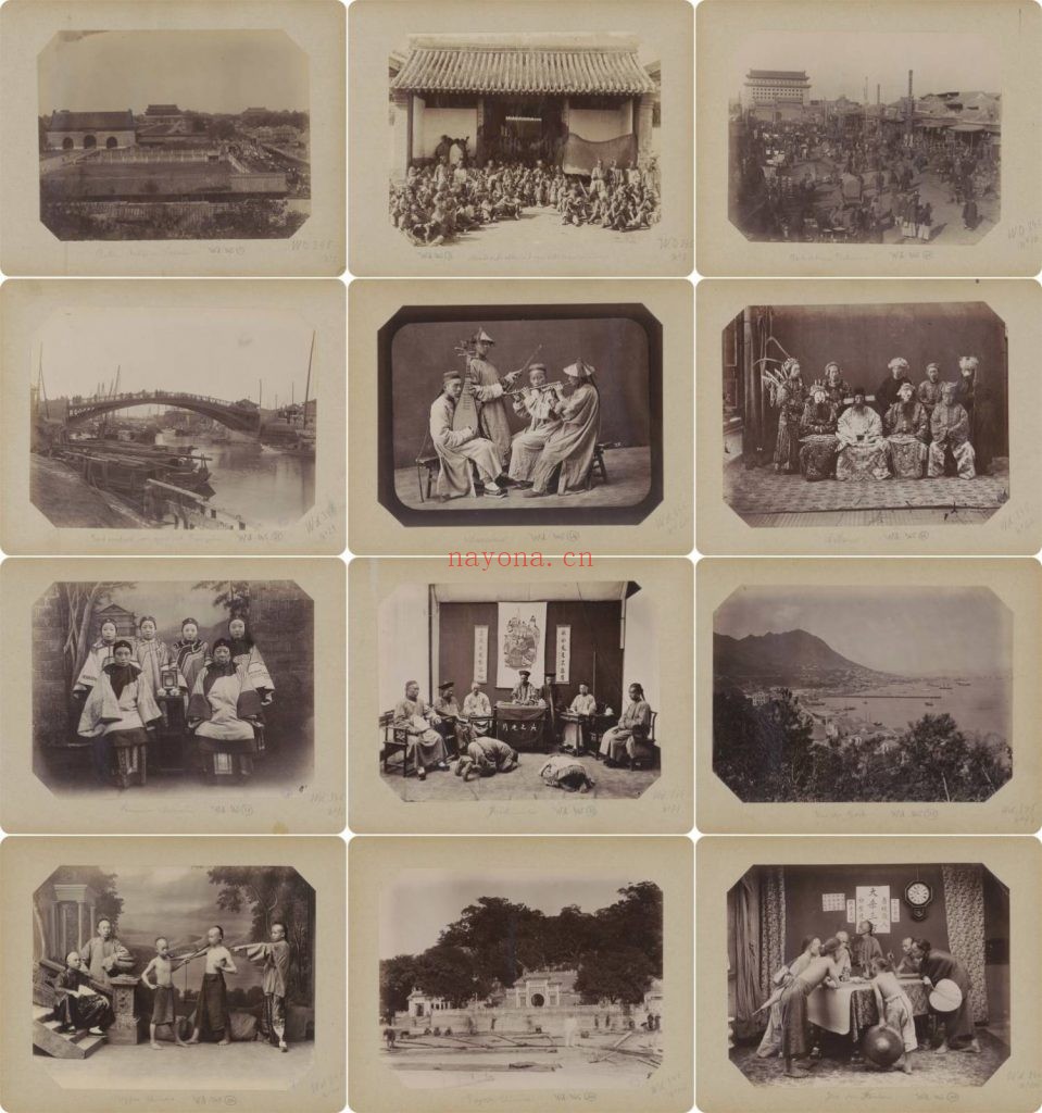 伊冯娜·德·科佩特的中国相册集.152幅.清末民初.BY Yvonne de Coppet.1943年辑.法文书签