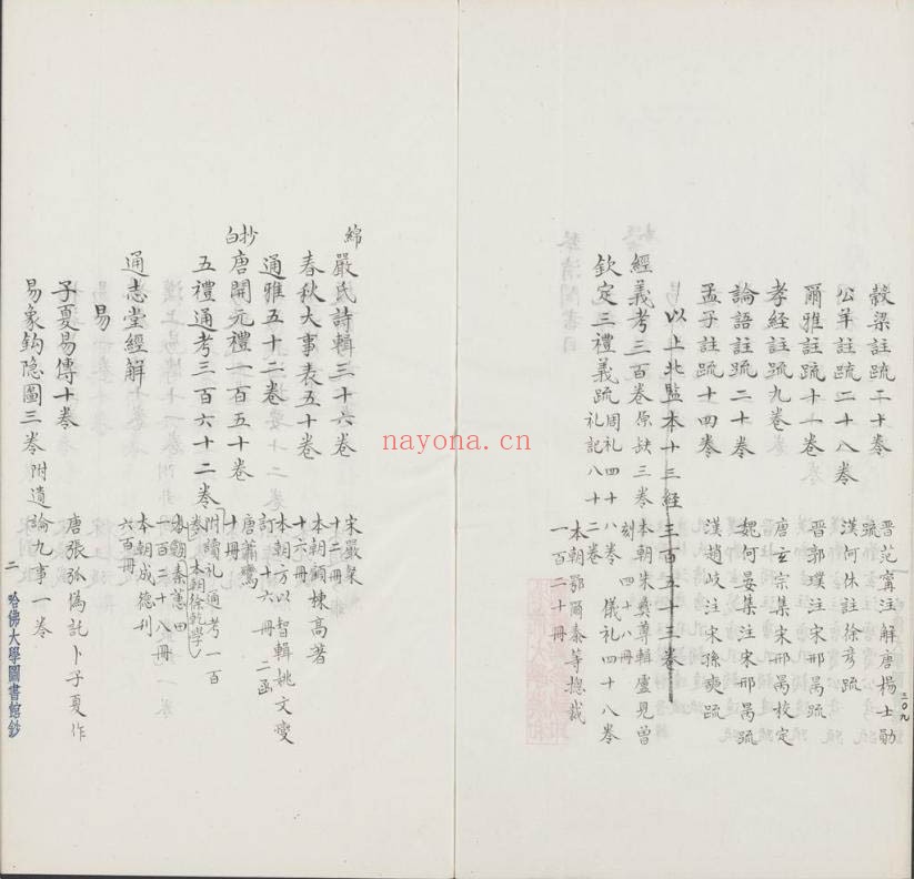 琴清阁书目.民国三十年.哈佛大学图书馆据燕京大学图书馆藏稿本影钞