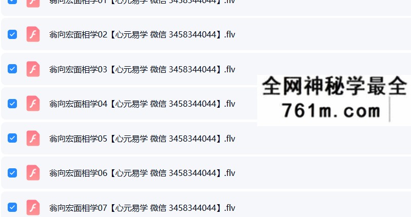 翁向宏 大汉易经学院 手相+面相学 4套