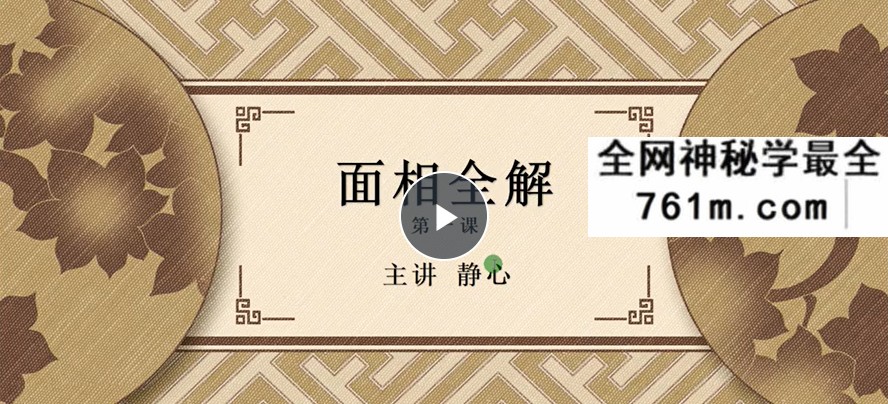 周易大学九龙道长 静心老师面相学40集